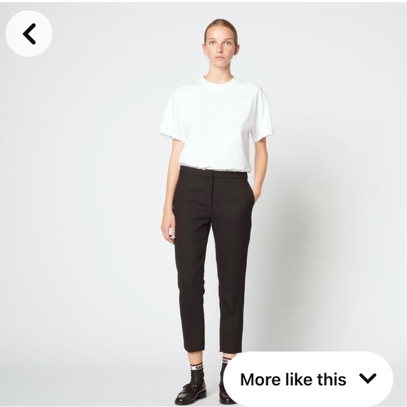 SANDRO navy straight classic ankle pants size 40 - Picture 1 of 7